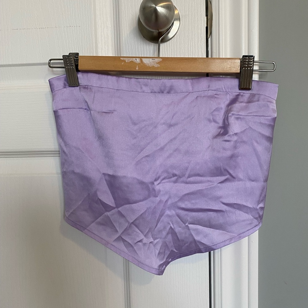Hollister purple satin tube top